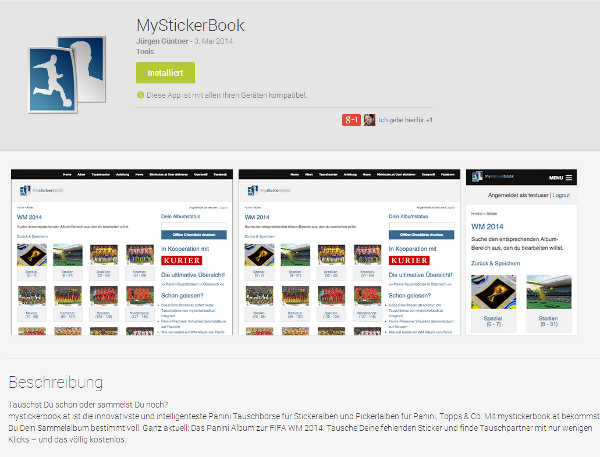 Die mystickerbook.at-App Jetzt endlich auch für alle Android-Geräte